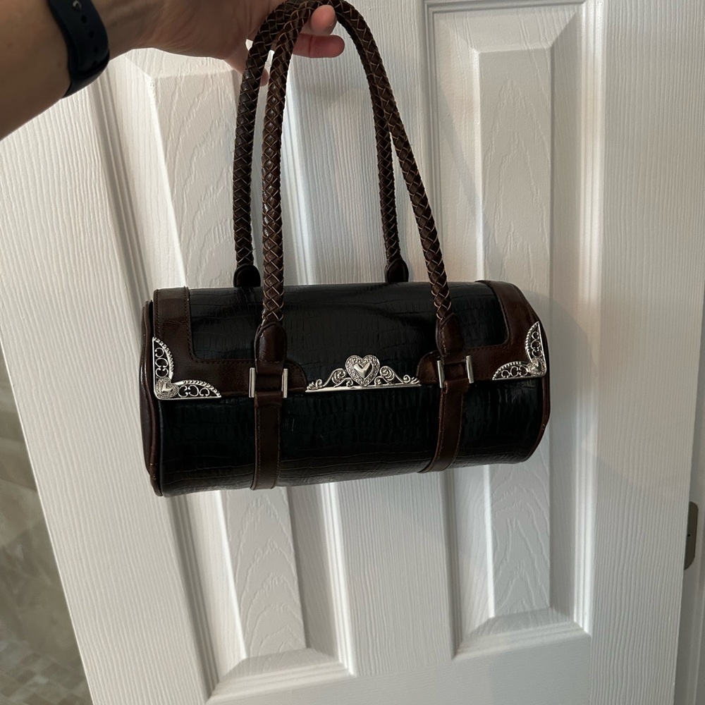 Elegant Black and Brown handbag purse